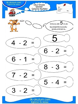 Çocuklar İçin toplam işlemi yaprak testleri 